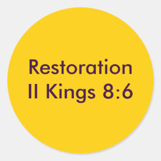 Adesivo Redondo Autocolante de restauração