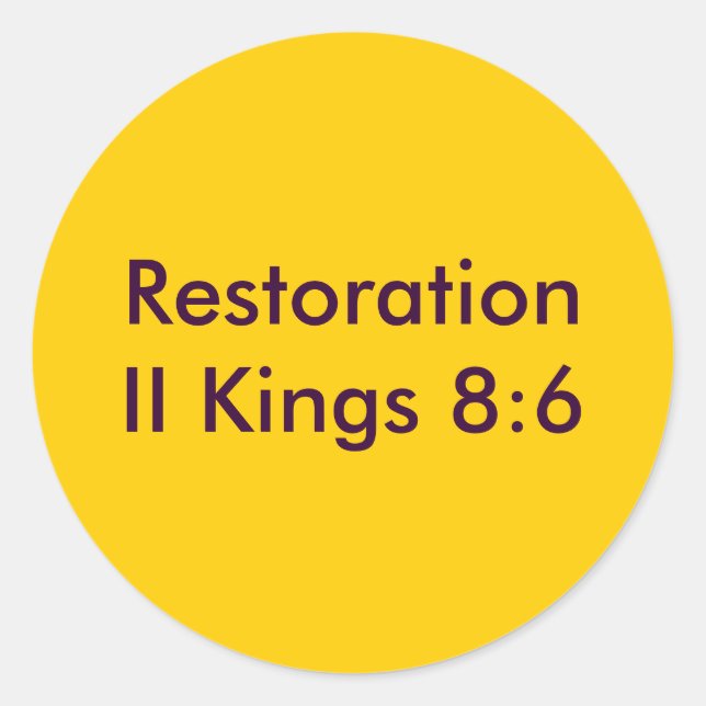 Adesivo Redondo Autocolante de restauração (Frente)