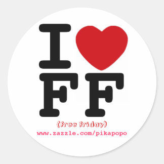 Adesivo Redondo Autocolante de Sexta-Feira