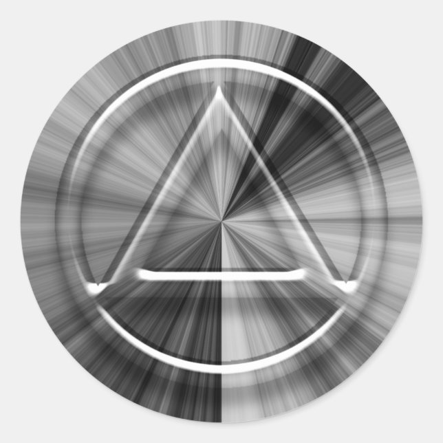 Adesivo Redondo Autocolante de Sobriedade de Recuperação de Burst  (Frente)