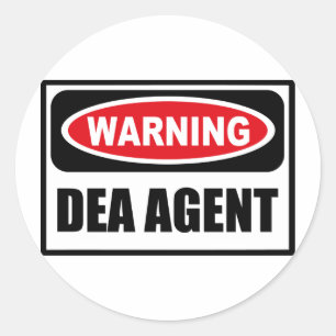 Adesivo Redondo Autocolante DEA AGENT