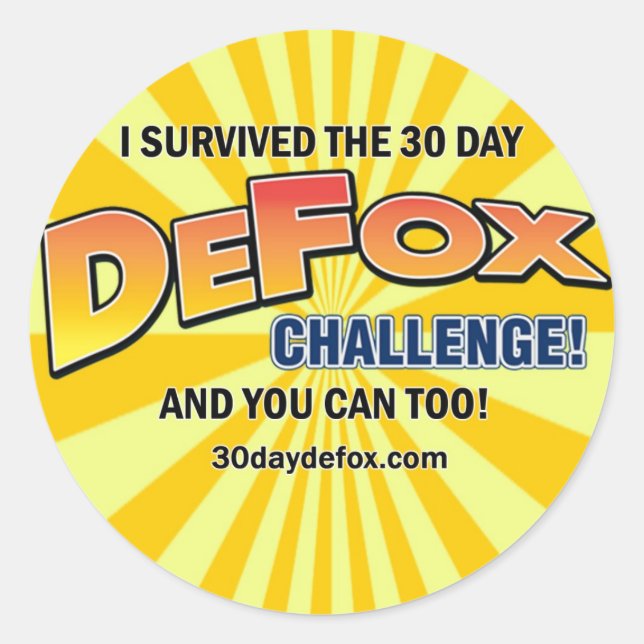 Adesivo Redondo Autocolante DeFox Round (Frente)