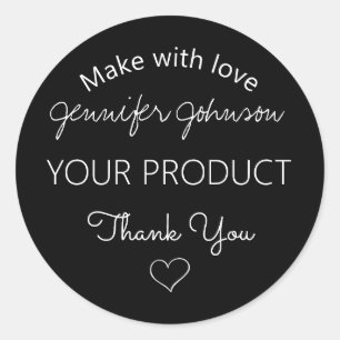 Adesivo Redondo Autocolante Design Clássico de Joalharia Personal