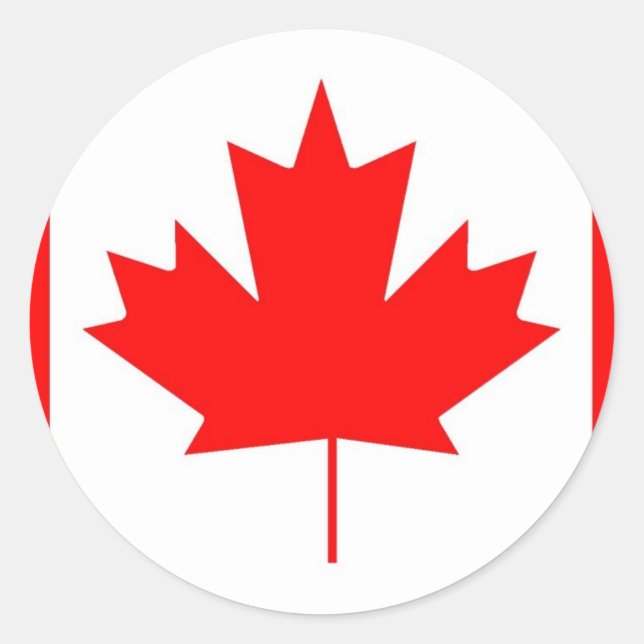 Adesivo Redondo autocolante do canadá (Frente)