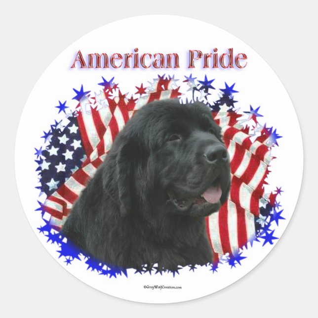 Adesivo Redondo Autocolante do Orgulho da Terra Nova (Frente)