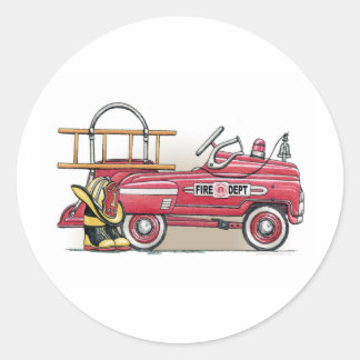 Adesivo Redondo Autocolante do Pedal de Caminhão de Fogo