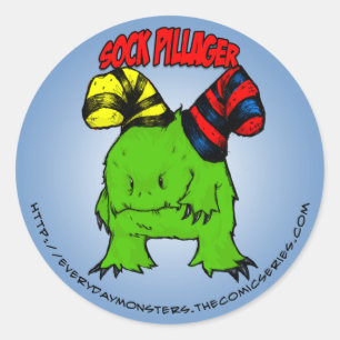 Adesivo Redondo Autocolante EDM Sock