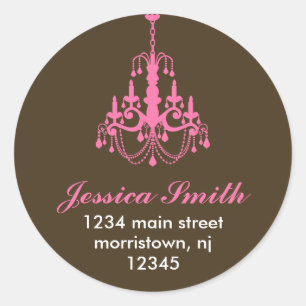 Adesivo Redondo Autocolante Elegante