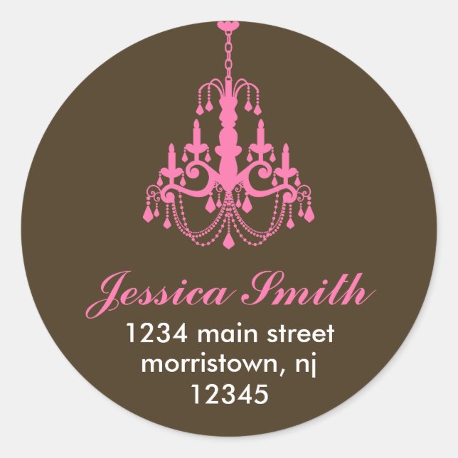 Adesivo Redondo Autocolante Elegante (Frente)