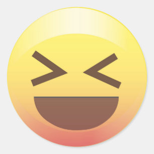 Adesivo Redondo Autocolante Emoji Amarelo Totalmente Animado