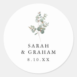 Adesivo Redondo Autocolante Eucalyptus