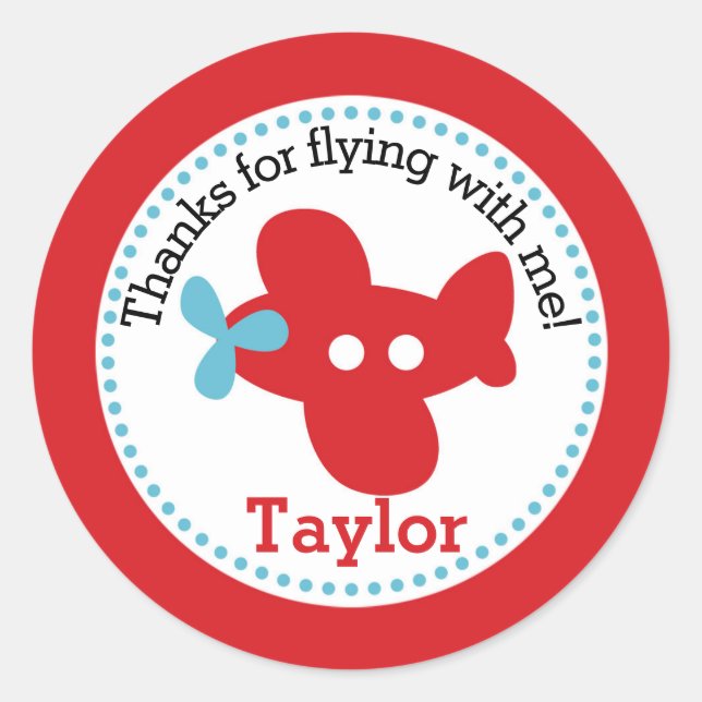 Adesivo Redondo Autocolante (Festa de aniversário de Boys) (Frente)