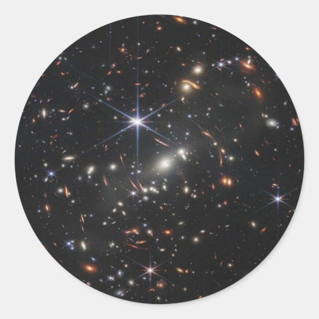 Adesivo Redondo Autocolante Galáctico Único (Frente)