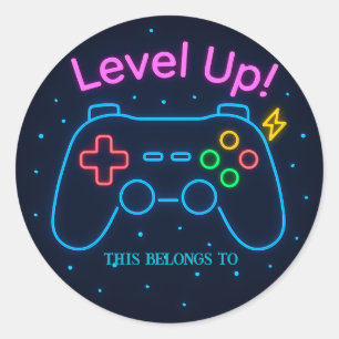Adesivo Redondo Autocolante Gamer Round Personalizado para Meninos