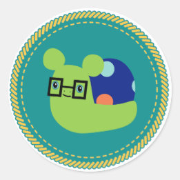 Adesivo Redondo Autocolante IGGPPCamp Snail Mascot