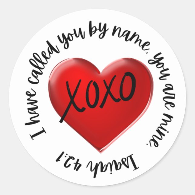 Adesivo Redondo Autocolante (Isaiah 42:1) (Frente)