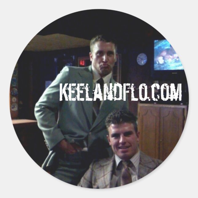 Adesivo Redondo Autocolante KeelandFlo.com (Frente)