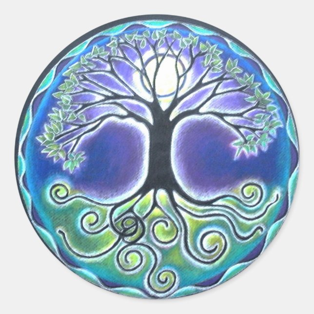 Adesivo Redondo Autocolante Mandala (Frente)