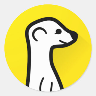 Adesivo Redondo Autocolante MeerKat