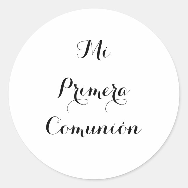 Adesivo Redondo Autocolante Mi Primera Comunier (Frente)