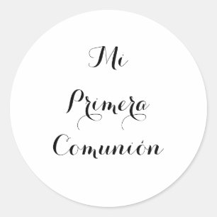 Adesivo Redondo Autocolante Mi Primera Comunier