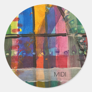 Adesivo Redondo Autocolante MIDI