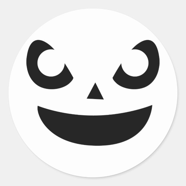 Adesivo Redondo Autocolante Mínimo Sorriso (Frente)