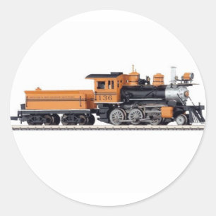 Adesivo Redondo Autocolante Mogul Locomotiva a Vapor