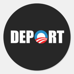 Adesivo Redondo Autocolante no vidro traseiro de Anti-Obama -