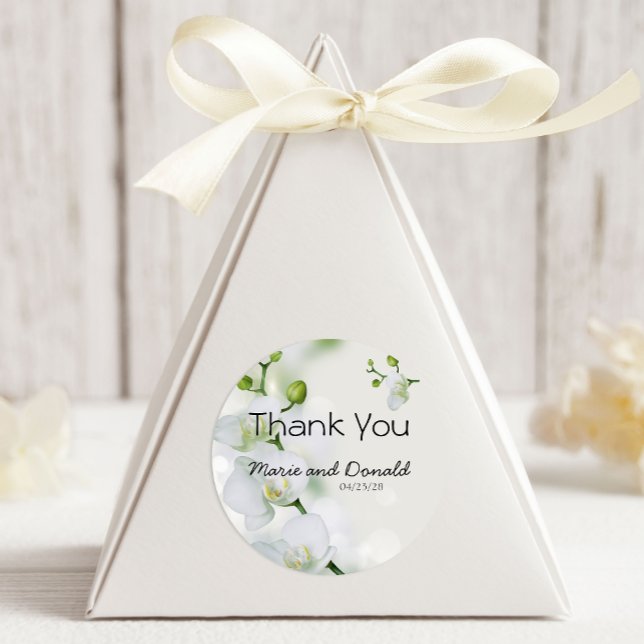 Adesivo Redondo Autocolante Orquídeo Clássico Molho Elegante (Criador carregado)