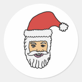 Adesivo Redondo Autocolante papai noel