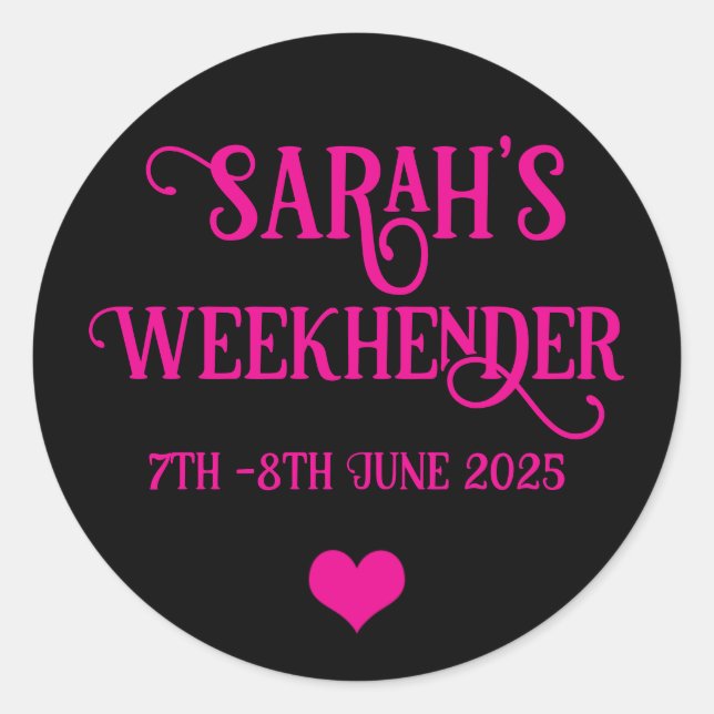 Adesivo Redondo Autocolante Personalizado Chic | Esquadrão de Noiv (Frente)