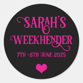 Adesivo Redondo Autocolante Personalizado Chic | Esquadrão de Noiv