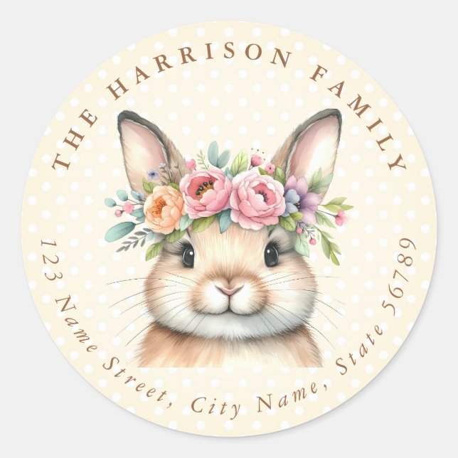 Adesivo Redondo Autocolante Personalizado De Páscoa (Frente)