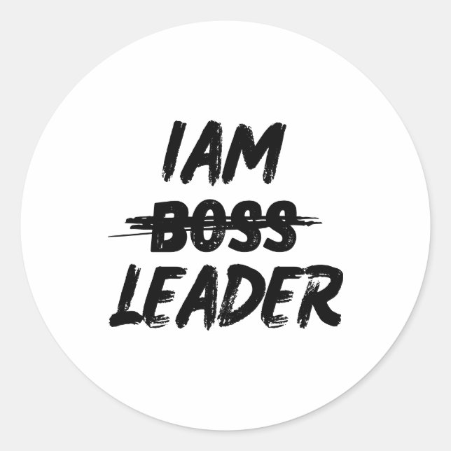 Adesivo Redondo autocolante personalizado líder não chefe (Frente)