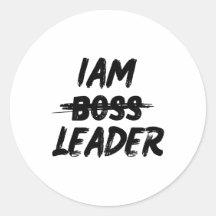 autocolante personalizado líder não chefe