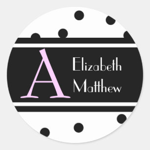 Adesivo Redondo Autocolante Personalizar Branco Sobrenome e Nome