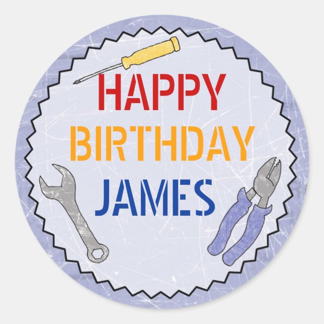 Adesivo Redondo Autocolante Personalizável do Grupo Construtor/Con (Frente)