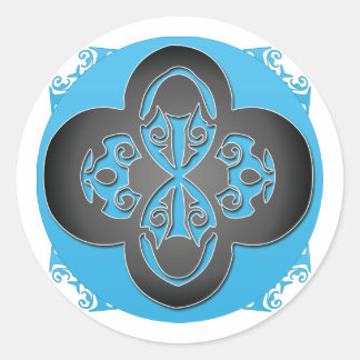 Adesivo Redondo Autocolante preto - Personalizado