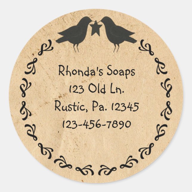 Adesivo Redondo Autocolante Primitivo (Frente)