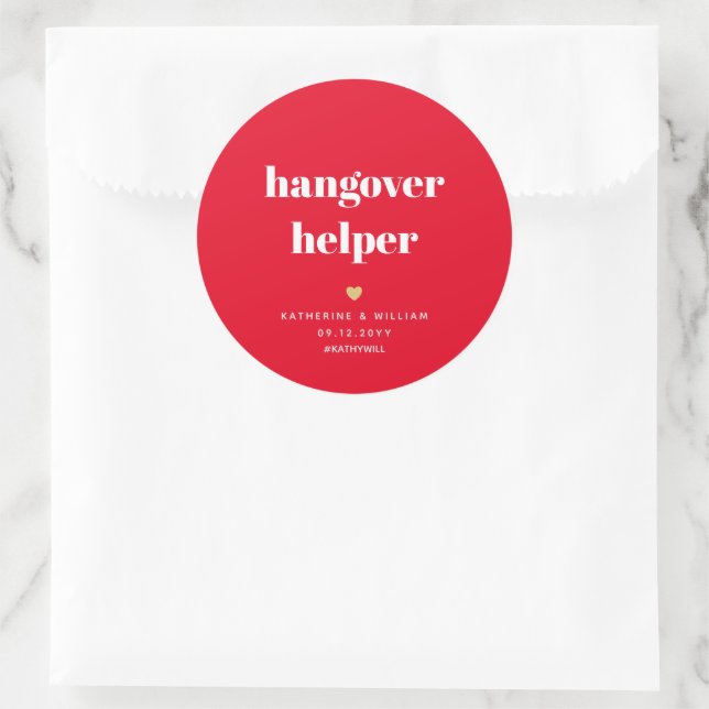 Adesivo Redondo Autocolante Red Hangover Classic Round Sticker (Bolsa)