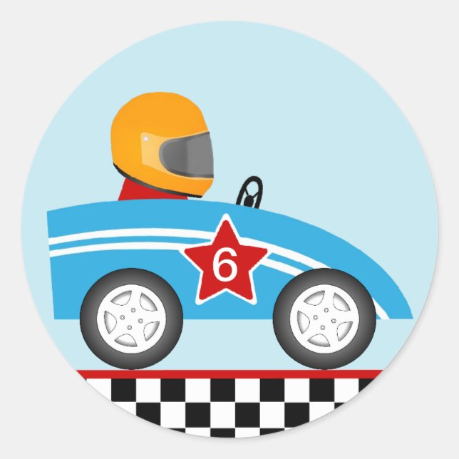 Adesivo Redondo Autocolante rotativo de corrida personalizado (Frente)