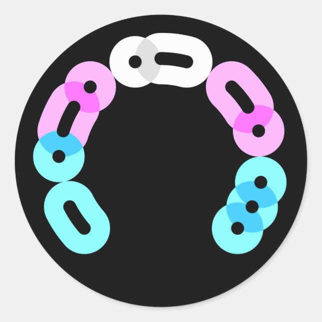 Adesivo Redondo Autocolante Trans Morse Arc Round (Frente)