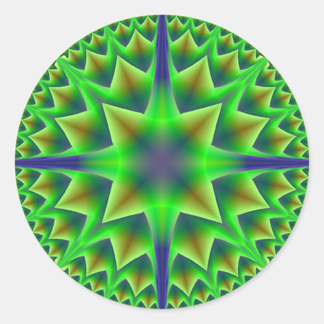 Adesivo Redondo Autocolante verde (Frente)