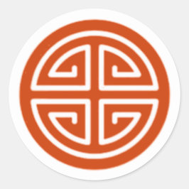 Adesivo Redondo Autocolante vermelho