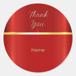 Adesivo Redondo Autocolante vermelho