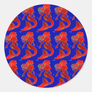 Adesivo Redondo autocolante vermelho