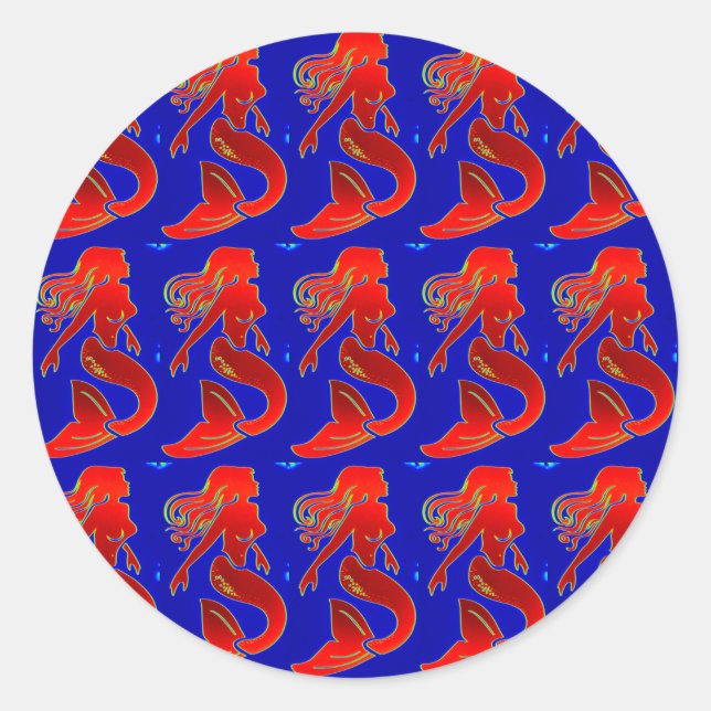 Adesivo Redondo autocolante vermelho (Frente)