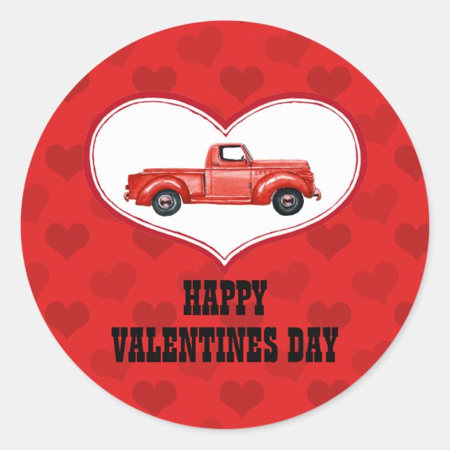 Adesivo Redondo Autocolante vermelho (Frente)