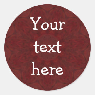 Adesivo Redondo Autocolante vermelho redondo personalizável "Seu t